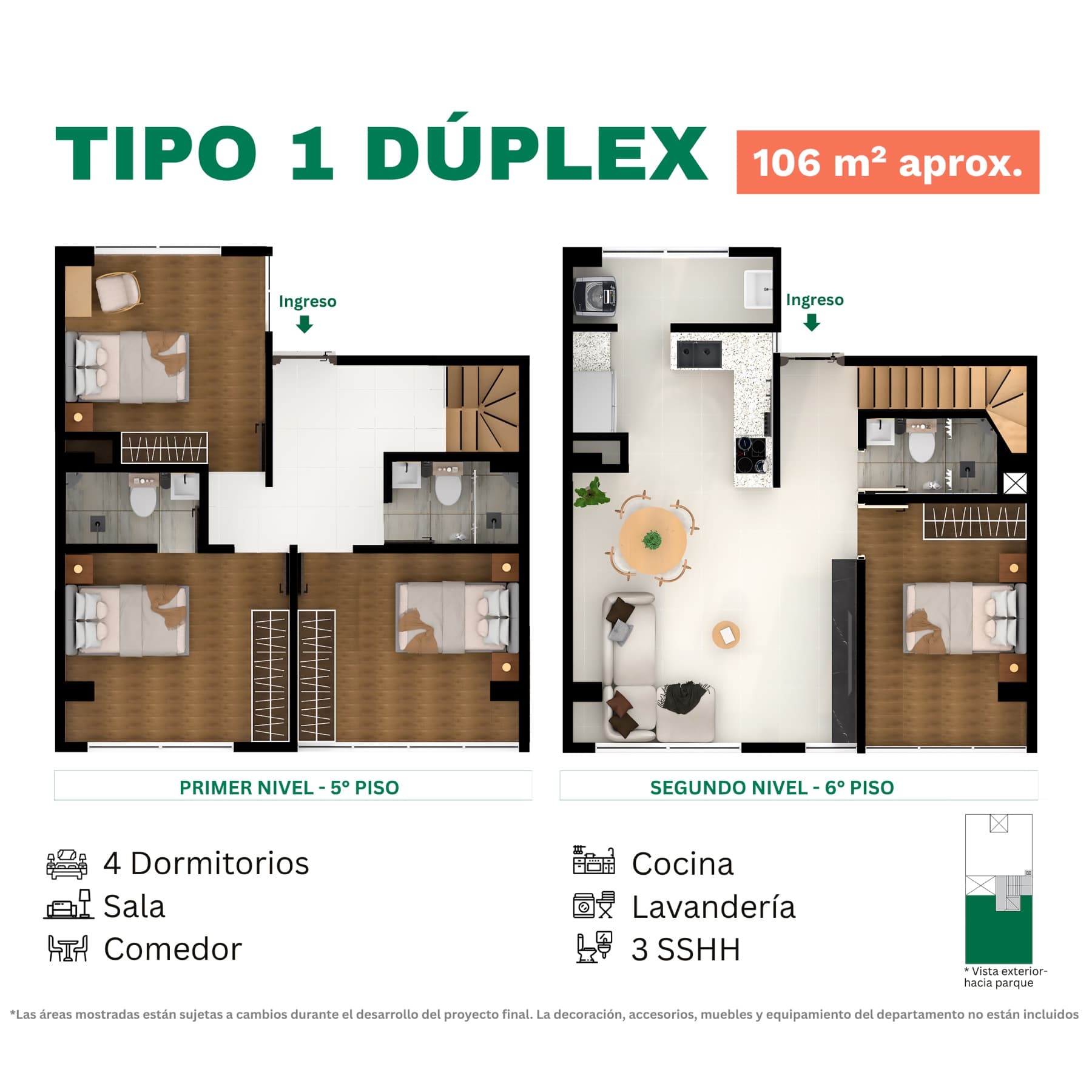 Plano Tipo 1 Dúplex
